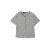 Women's Tencel Slim T-Shirt with Colorblock Detail